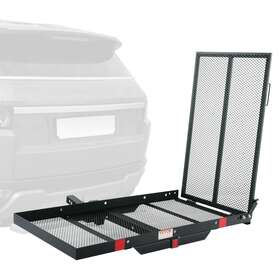 Zxctsjtkzd50rieax Vevor Hitch Mount Cargo Carrier Wheelchair Scooter Rack Foldable Loading Ramp