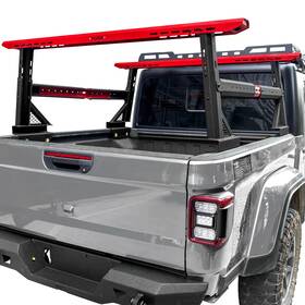 Ty-tzj04-w Vijay For Full-size Pickup Trucks Adjustable 63.78 Inch Steel Black Redtruck Bed Rack
