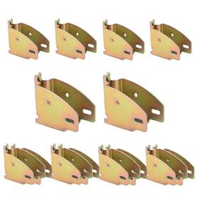 Msp-1026-01 Weyleity E-track Wood Beam Socket Fittings 10 Pack Brackets Gold