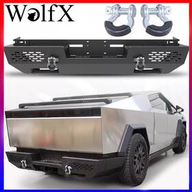 Nct01b101 Wolfx Rear Bumper For 2024-2025 Tesla Cybertruck Texture Back With D-ring Shackles
