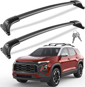 Wd-084-14 Wonderdriver Lockable Roof Rack Cross Bars 260lbs Compatible With Chevy Equinox 25 Black