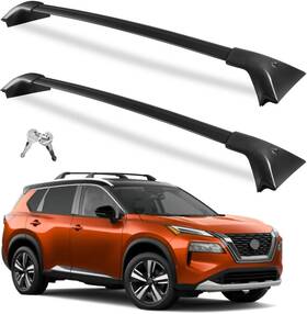 Wd602 Wonderdriver Lockable Roof Rack Cross Bars 260lb For Nissan Rogue 2021-2026 Blac