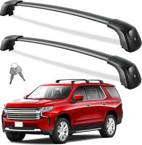 Wd6161 Wonderdriver Heavy Duty 330lb Roof Rack Cross Bars Chevy Suburban And Tahoe 2021 - 2025 Black