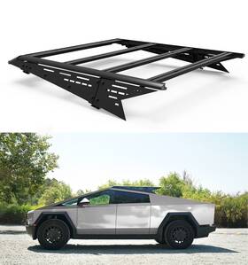 Tt-cbtp-g3 Xp-elite Aluminum Half-frame Roof Rack Crossbars And Side Panels For Tesla Cybertruck 24-26