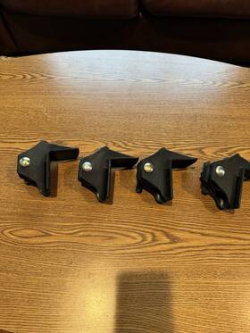 5003 Yakima Set 4 Loadstop Brackets Canoe Round Bars Mount Hardware