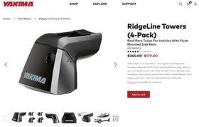 800145 Yakima Ridgeline Towers 4-pack