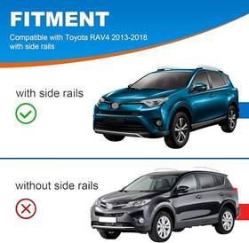 174-5842 Yht Auto Front Rear Roof Rack Cross Bars Luggage Carrier Black For Toyota 2013-2018 Rav4