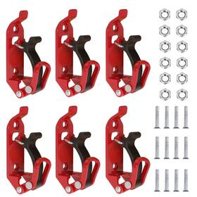 1bcw-sm-03 Ysaekyeo 6 Pcs Shovel Mount For Roof Rack Metal Rubber Clamps Wall Mounting Brackets