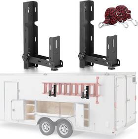 Yzona Y-xbds-0008-fba Side Mount Trailer Ladder Rack 2pcs Foldable Heavy Duty Steel Racks With Straps