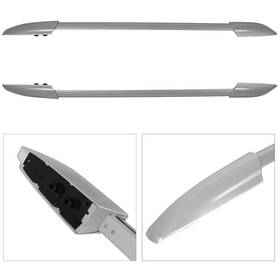 10790019 Zonemotive 2x Cross Bar For 2008-2013 Toyota Highlander Silver Carrier Top Roof Black