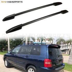 10790123 Zonemotive For 2008-2013 Toyota Highlander Roof Rack Side Rails Bar Black Pair Set