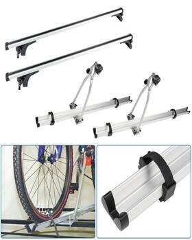11253790 Zonemotive For Silver 50 Inch Universal Luggage Cargo Rack Bicycle Roof Car Crossbar