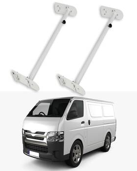 11253822 Zonemotive For Chevy Dodge Ford Gmc Pair Adjustable Van Roof Ladder Rack 700lb Bars