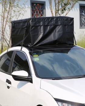 11253971 Zonemotive Top Roof Rack Cross Bars For 2016-2018 Ford Explorer With Luggage Bag