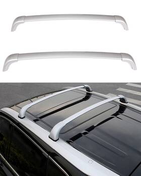 11253987 Zonemotive For 2014-2019 Toyota Highlander Roof Rack Cross Bar Aluminum Silver Textured