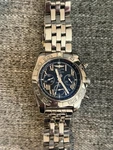 Breitling Chronomat 44 Onyx Blue Roman Dial AB0110 Full Set Box & Papers. Fixed Price $3779.60.
