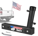 Heavy Duty Hitch Mount Flag Pole Holder 1.6" Hole, For Jeep Truck Car. Fixed Price $38.08.