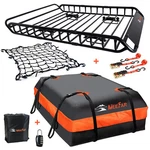 Universal Rack Cargo Carrier Basket Suv Top Luggage Holder & Waterproof Bag. Fixed Price $219.99.