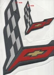 Corvette Racing Team Stick-on Grand Sport C8 12" + 5" 2-PATCH Set. Fixed Price $34.99.