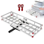 60" X 22" Aluminum Rv Hitch Mount Cargo Carrier Truck Luggage Basket 500LBS. Fixed Price $154.99.