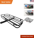 70107 53" X 19-1/2" Hitch Cargo Carrier Trailer Mount Steel With High Side .... Fixed Price $97.97.