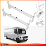 ?van 2 Ladder Rack Roof Cargo White Steel Bars 600LB Durable Cross. Fixed Price $70.01.