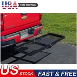 Hitch Mounted Folding Cargo Carrier Fit 1.25/2 Receivers Hauling Camping Gear. Fixed Price $133.76.