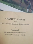 Set Of 12 Carrier And Eyes Framing Prints From The Travelers Courier Ives.... Fixed Price $49.00.