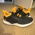 Adidas Men Top Lace-up Sneaker Black Yellow White F36826. Fixed Price $25.00.