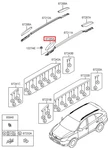 Genuine/oem 872513J000 Cover-roof Rack Lh For Hyundai Veracruz 06. Fixed Price $17.73.