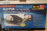 Highland Karpak 1039800 Black/gray 10-15 Cu.ft. Expandable Top Carrier Bag. Fixed Price $67.95.