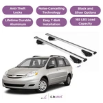 Erkul Roof Rack Cross Bars For Toyota Sienna 2004-2010 Raised Rails Silver. Fixed Price $134.91.