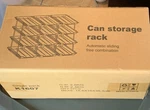 K1607 Can Storage Rack Automatic Sliding Free Combination 18.8X16X35.3CM. Fixed Price $20.00.