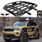 For Jeep Grand Cherokee Alu Roof Rack Luggage Basket & Carrier Crossbar W/ Light. Fixed Price $229.13.