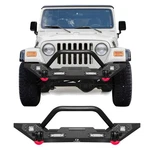 Vijay Fits 1997-2006 Jeep Wrangler Tj Steel Black Front Bumper With Square Light. Fixed Price $239.00.
