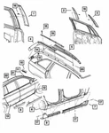 Genuine Mopar 2004-2008 Chrysler Pacifica Luggage Rack Side Rail Left 4857767AE. Fixed Price $63.98.