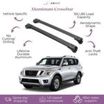 Erkul Roof Rack Cross Bars Fits Nissan Armada 2017-2024 Raised Rails Black. Fixed Price $124.90.