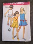 Vintage 1960S Simplicity 8221 Girls Mod Dress Skort Shorts Sewing Pattern Size. Fixed Price $8.99.