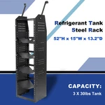 52''H Refrigerant Tank Rack Steel Freon Holder Shelving Adjustable New. Fixed Price $234.99.
