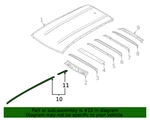 New Genuine Nissan Moulding Assy-roof Side,lh Oe 738536RA0A. Fixed Price $327.96.