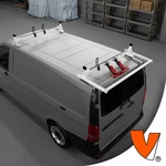 H1 2-BAR Aluminum Rack System W/ Roller Mercedes Metris 2016-2023 White. Fixed Price $702.05.