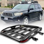 For Toyota Highlander 08-13 50" Roof Rack Cargo Basket Carrier Cross Bars W/ Led. Fixed Price $229.11.