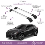 Fits Lexus UX250H 2019-2026 With Factory Rails 2PCS Roof Rack Cross Bars 165 Lbs. Fixed Price $121.41.