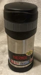 Thermos 16 Oz. Food Jar Insulated Stainless Steel (missing Spoon) Gray Black Cup. Fixed Price $11.99.