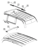 Genuine Mopar Lugg Rack Cross Rail 68078088AB. Fixed Price $143.09.