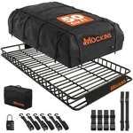 Mockins 90"X50"X6" Xxl Rack Basket With Cubic Feet Rooftop Cargo Bag. Fixed Price $399.99.
