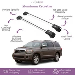 Piece Lockable Roof Rack -cross Bars -fits Toyota Sequoia 2008-2022 -silver. Fixed Price $112.41.