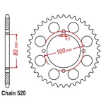 Supersprox Rear Sprocket 43T For Honda SY250R 2008-2010 520. Fixed Price $46.30.