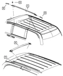 Genuine Mopar Luggage Rack Side Rail Left 5113211AC. Fixed Price $107.69.