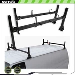 Black 2 Ladder Set Roof Rack Ford Econoline Van Fullsize Crossbar Steel. Fixed Price $144.98.